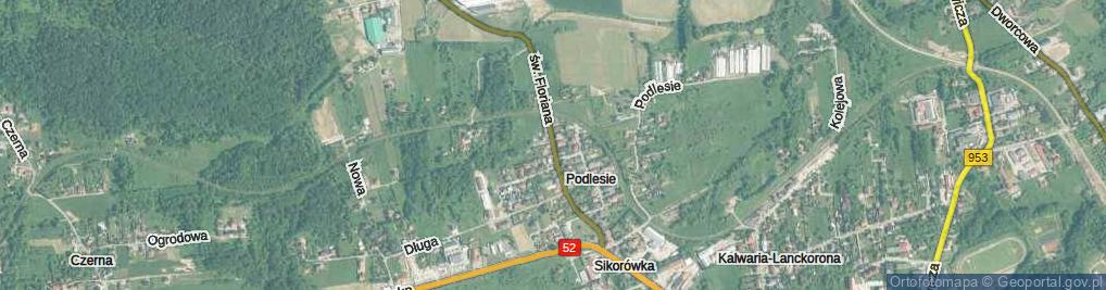 Zdjęcie satelitarne św. Floriana ul.
